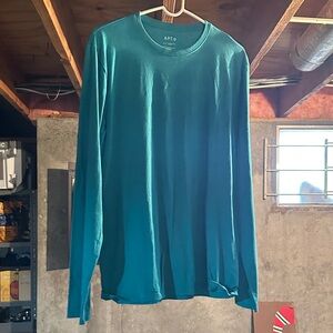 Apt. 9 Men's Aqua Long Sleeve Tee